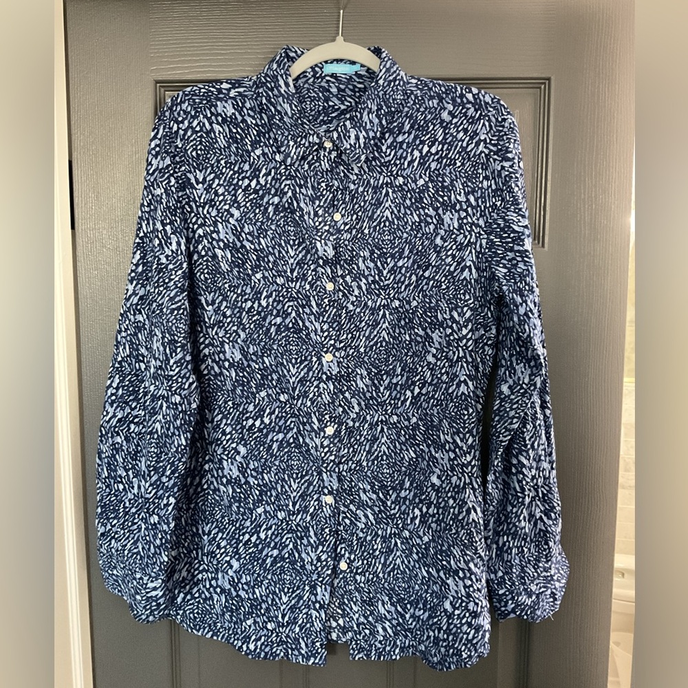 J.Mclauglin Lois Blue  Beatrix spot blouse